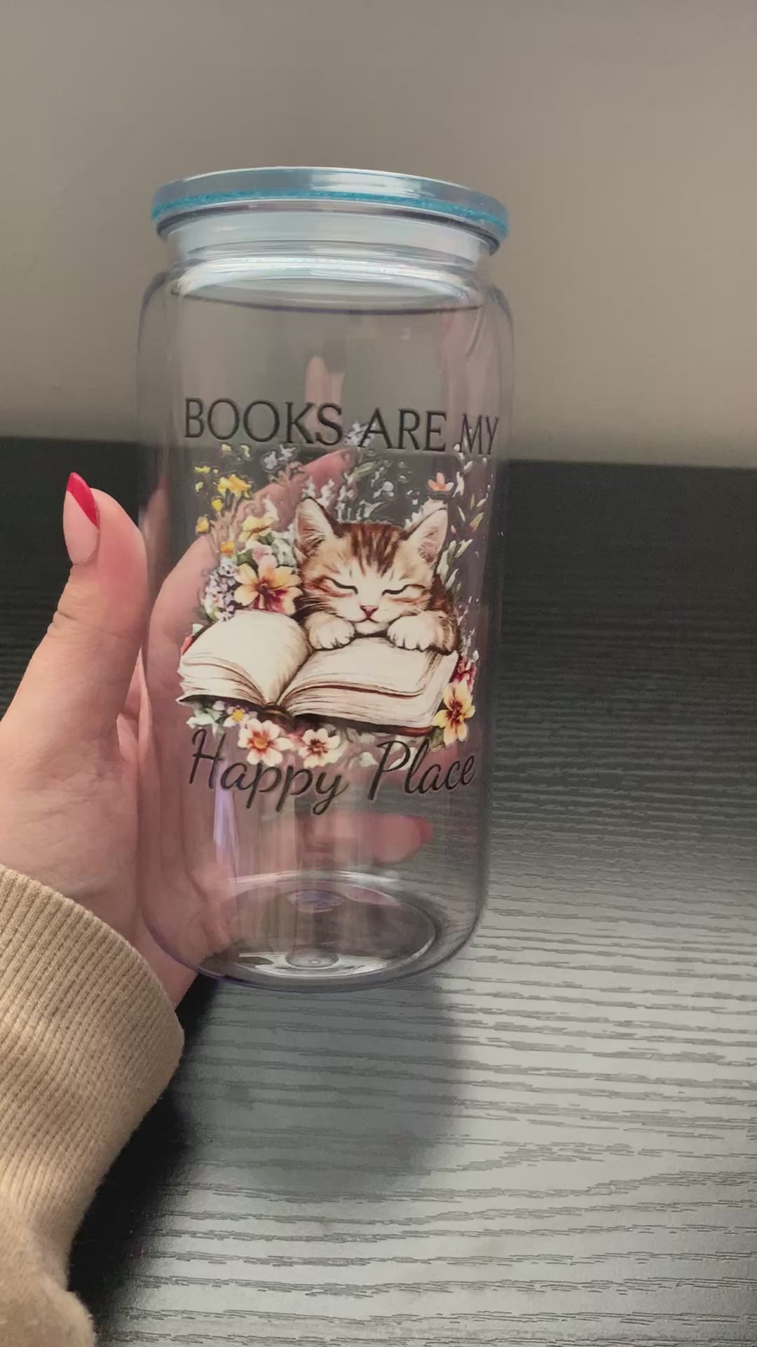 16oz bookish acrylic tumbler